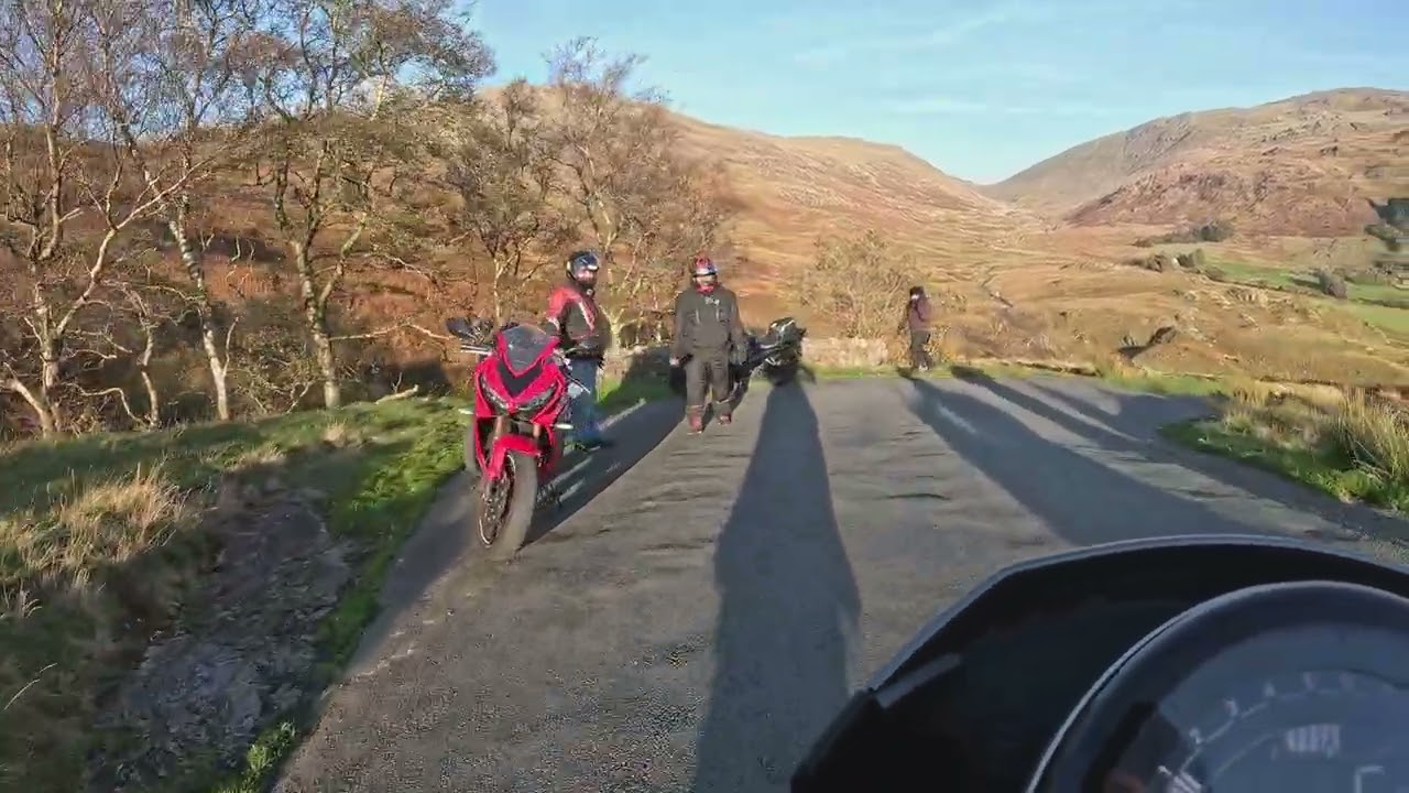 Hardknott Pass by Motorbike , 11/10/MMXXV just pass the Roman Fort
