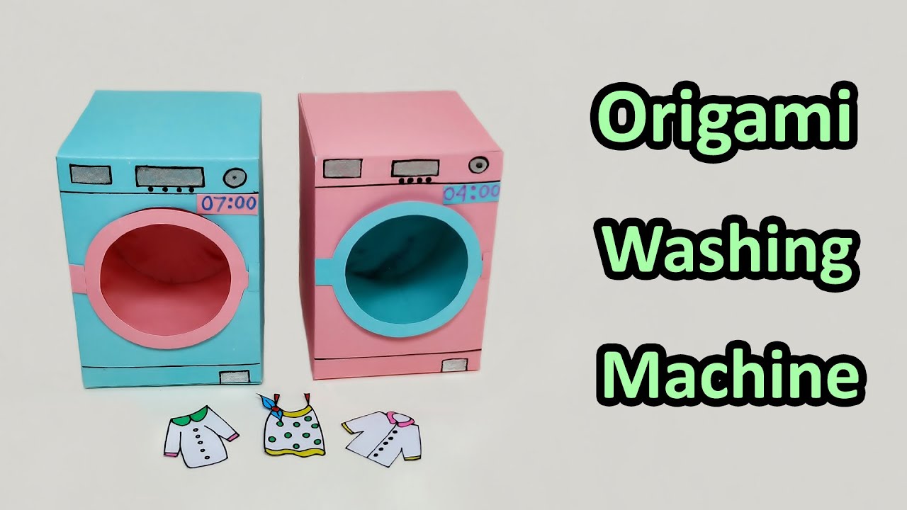 DIY Mini Paper Washing Machine / Mini Paper Crafts Easy