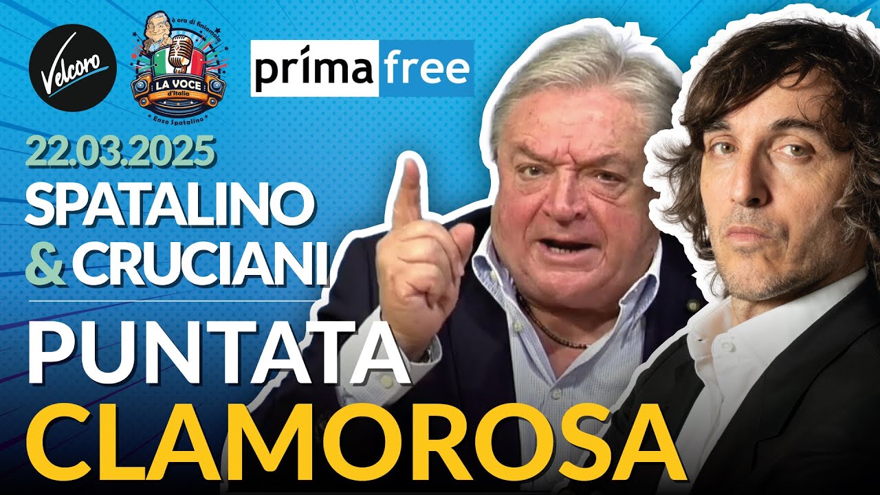 Cruciani ospite da Enzo Spatalino: PUNTATA CLAMOROSA 👊  – PrimaFree 21.03.2025