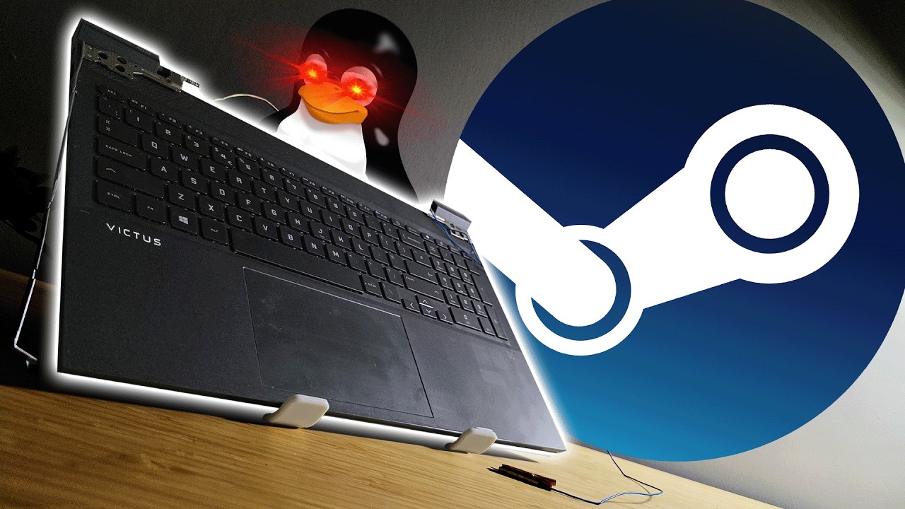 I Built My Own Steam Machine from a $100 HEADLESS Gaming Laptop!