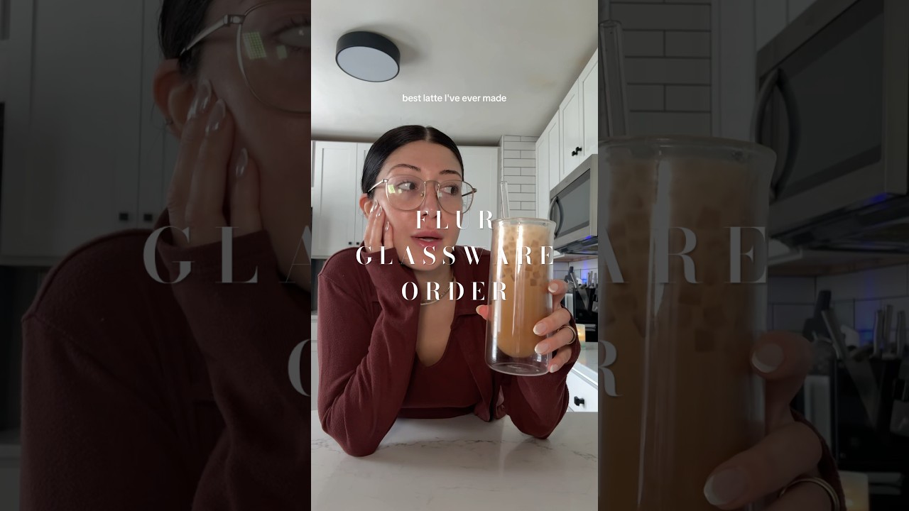 i&rsquo;m obsessed w these glasses @flurglassware @Ethanrodecoffee ✨