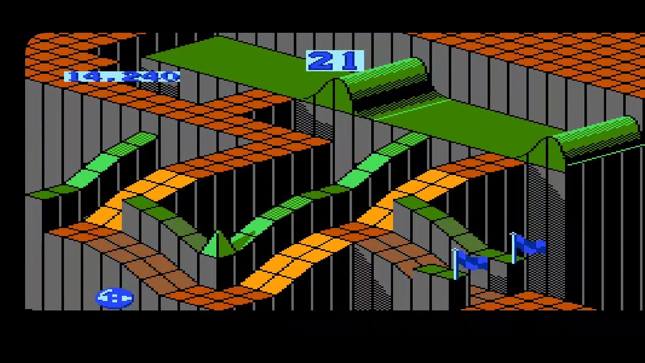 Playing Marble Madness on NES