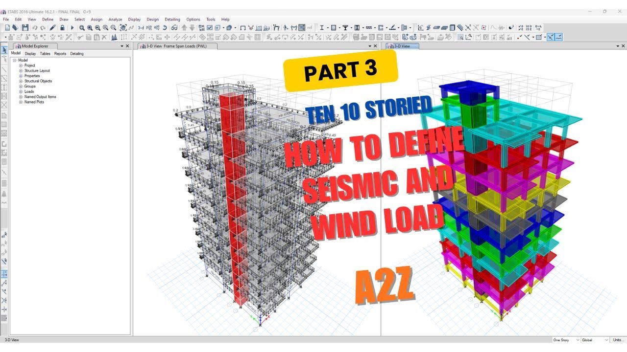 How to Define Seismic and Wind Load of a 10 Storey Residential Building in ETABS as per BNBC 2020