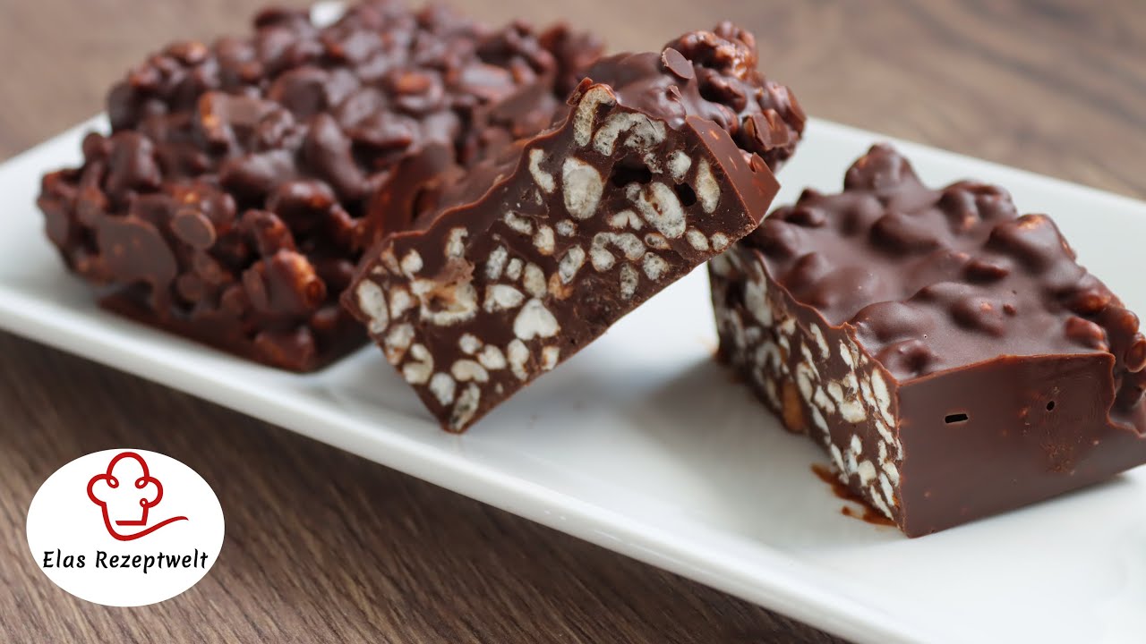 Schokoladen Riegel mit gepufften Dinkel á la Nippon / Sun Rice /Chocolate bar with puffed spelt