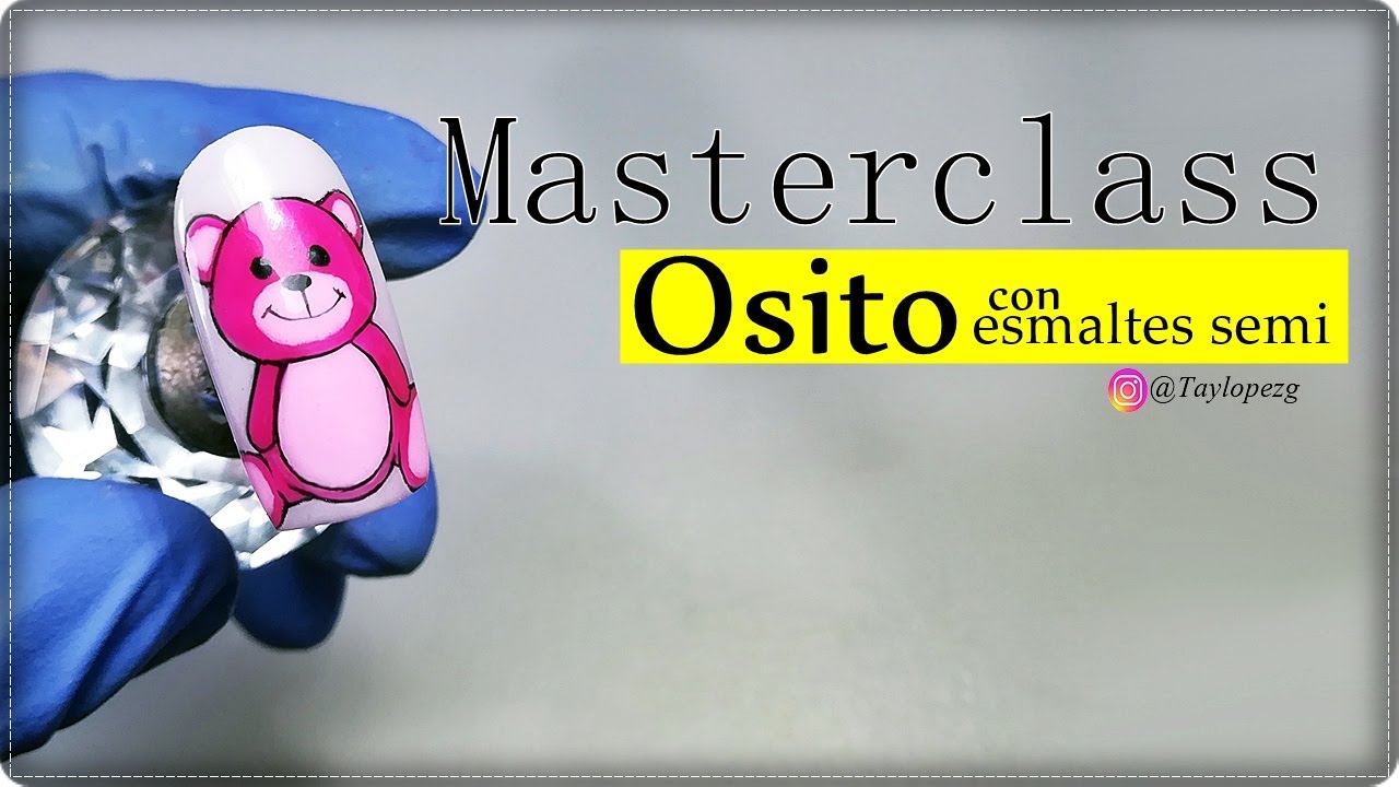 Diseño de OSO con ESMALTES SEMIPERMANENTES paso a paso MASTERCLASS (Directo) /Desingnails Tay