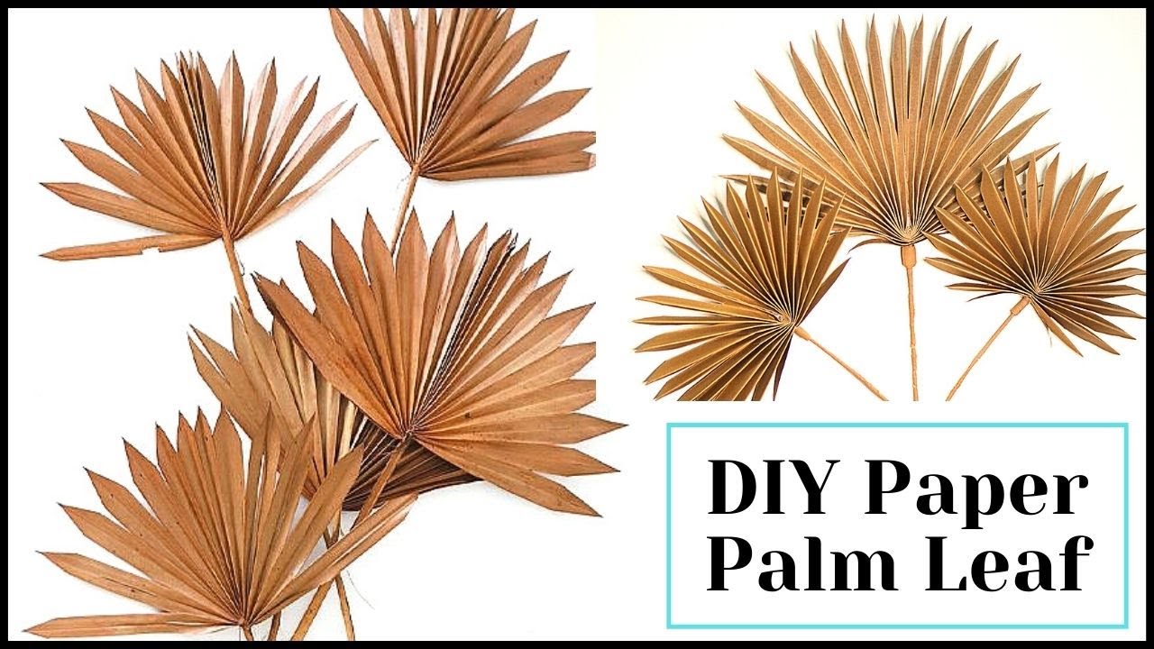 DIY Paper palm leavef - How to make paper palm leaves step by step DIY Palm Spear