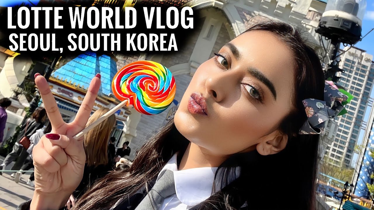 SEOUL VLOG: A day at the famous Lotte World Theme Park | South Korea Trip🇰🇷