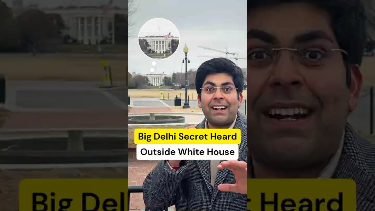 Met someone special outside the White House and he had a big reveal about Delhi&rsquo;s real estate! 🤫