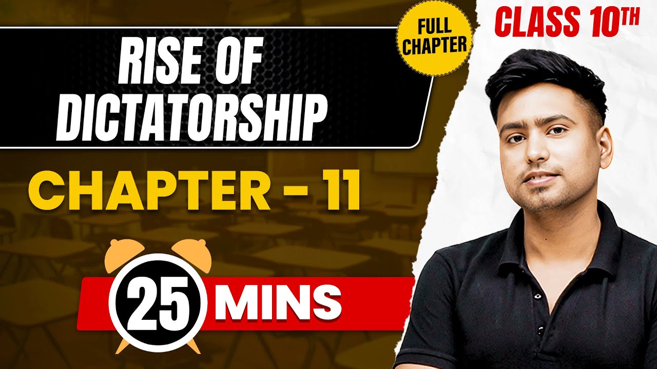 RISE OF DICTATORSHIP In 25 Mins | Complete Chapter Mind Map | Class 10 ICSE HISTORY