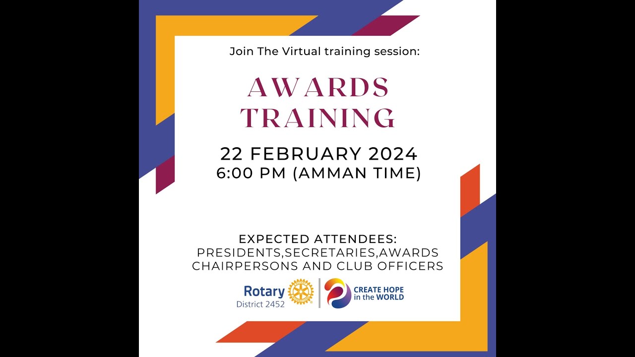 District Awards Orientation