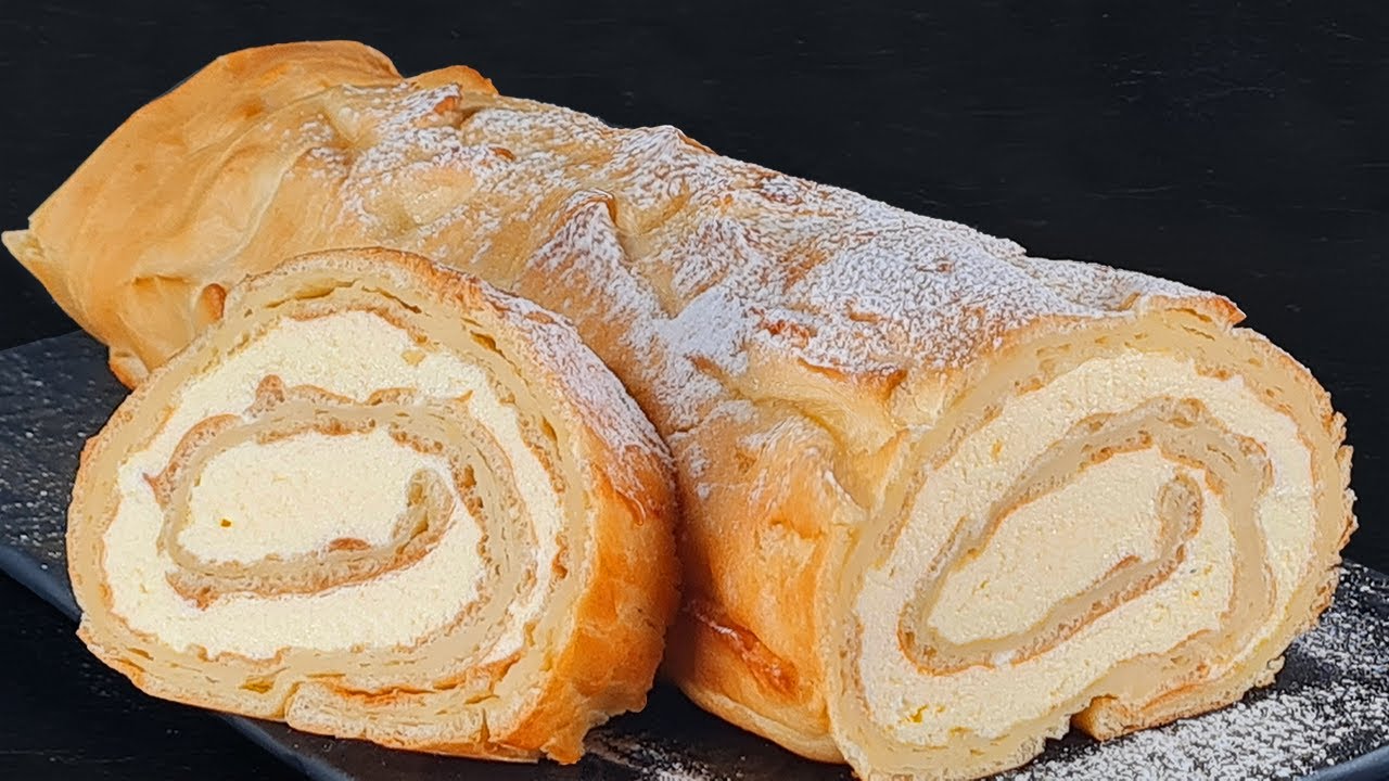 Die leckerste Rolle, die auf der Zunge zergeht!  Ich mache diese Nachspeise jedes Wochenende!