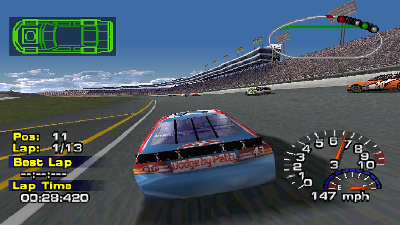 NASCAR Thunder 2004 - Las Vegas Motor Speedway || PlayStation 1 Gameplay (ePSXe)