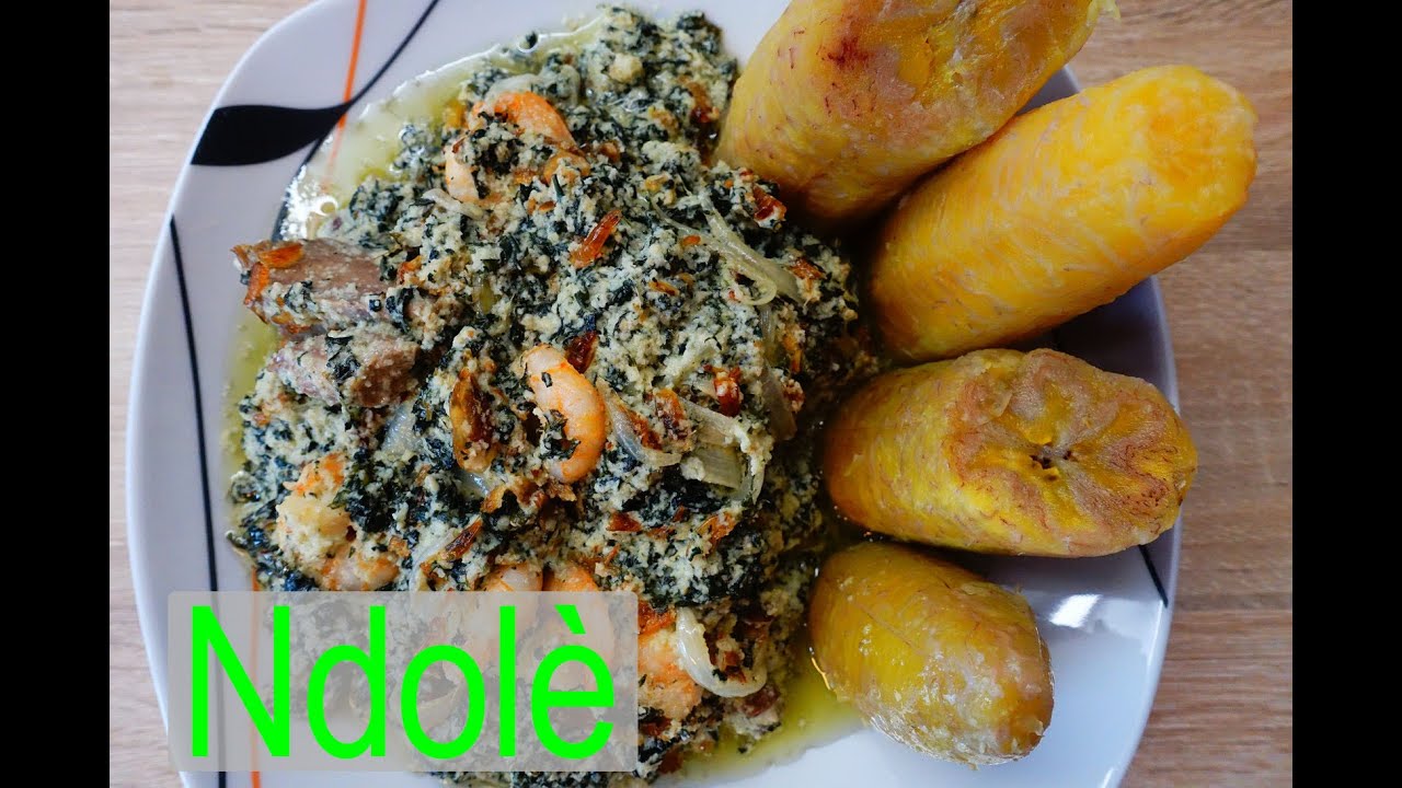 Ndole (Ndolé) Camerounais - Plantain - Viande -  Crevettes