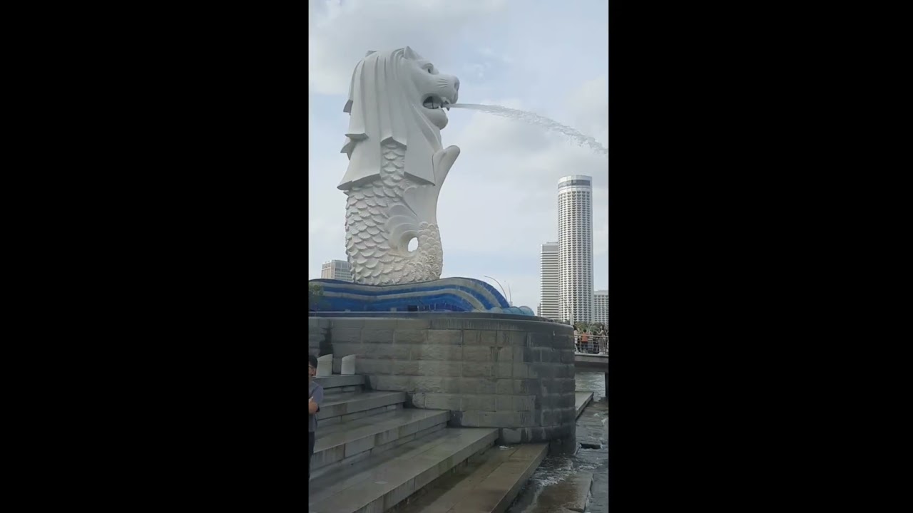 Exploring Marina Bay Sands Singapore offers iconic views from Merlion side...