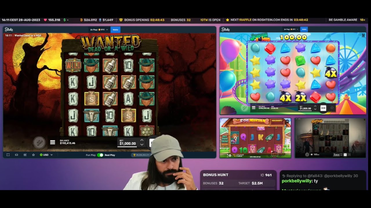 Roshtein Bonus Opening 961 & Game Play - August 28, 2023