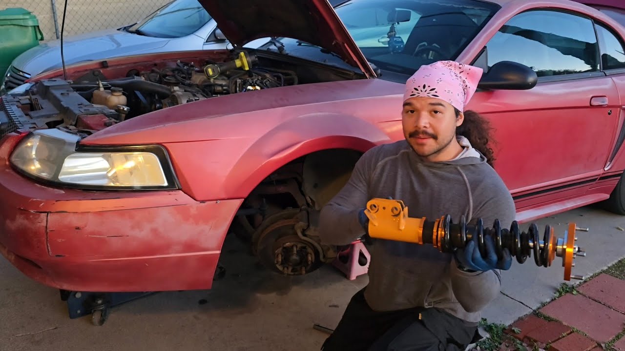 2000 Mustang Build Ep 5 - Lowering Springs and Shocks