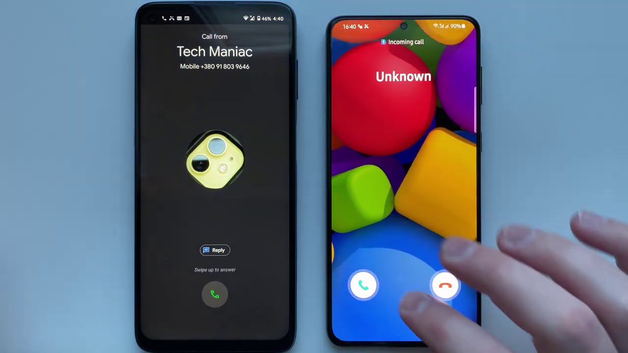 Samsung Galaxy S21 Plus vs Motorola Moto G9 Plus Incoming Call