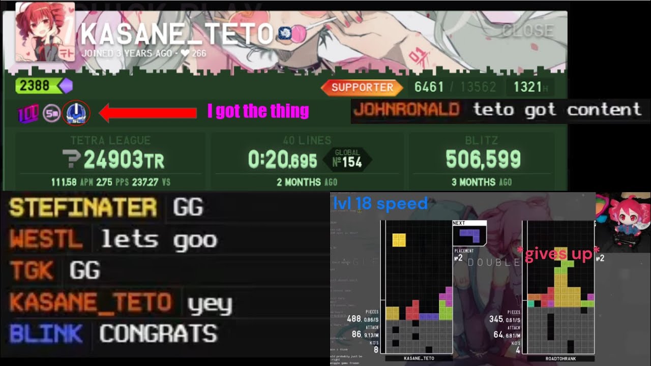 Winning the classic Super Lobby in TETR.IO 2023