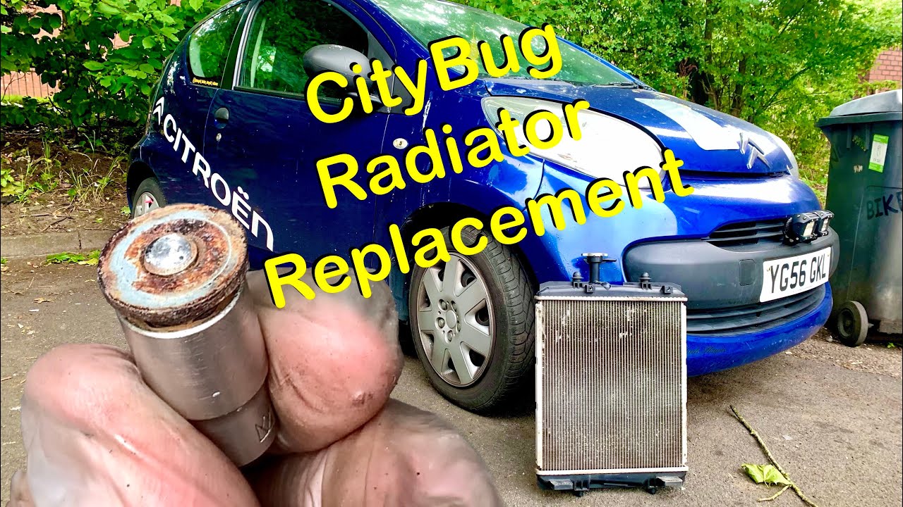 Замена радиатора CityBug, и 5 сломанных болтов. C1/Aygo/107. Течь охлаждающей жидкости.