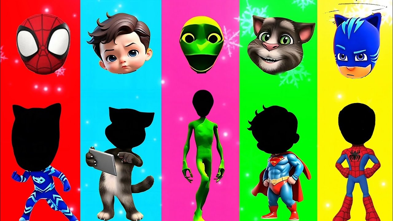 Wrong eyes challenge DAME TU COSITA Funny Puzzle Wrong Eyes / TOM 🆚 PJ MASKS 🆚SPIDER MAN 