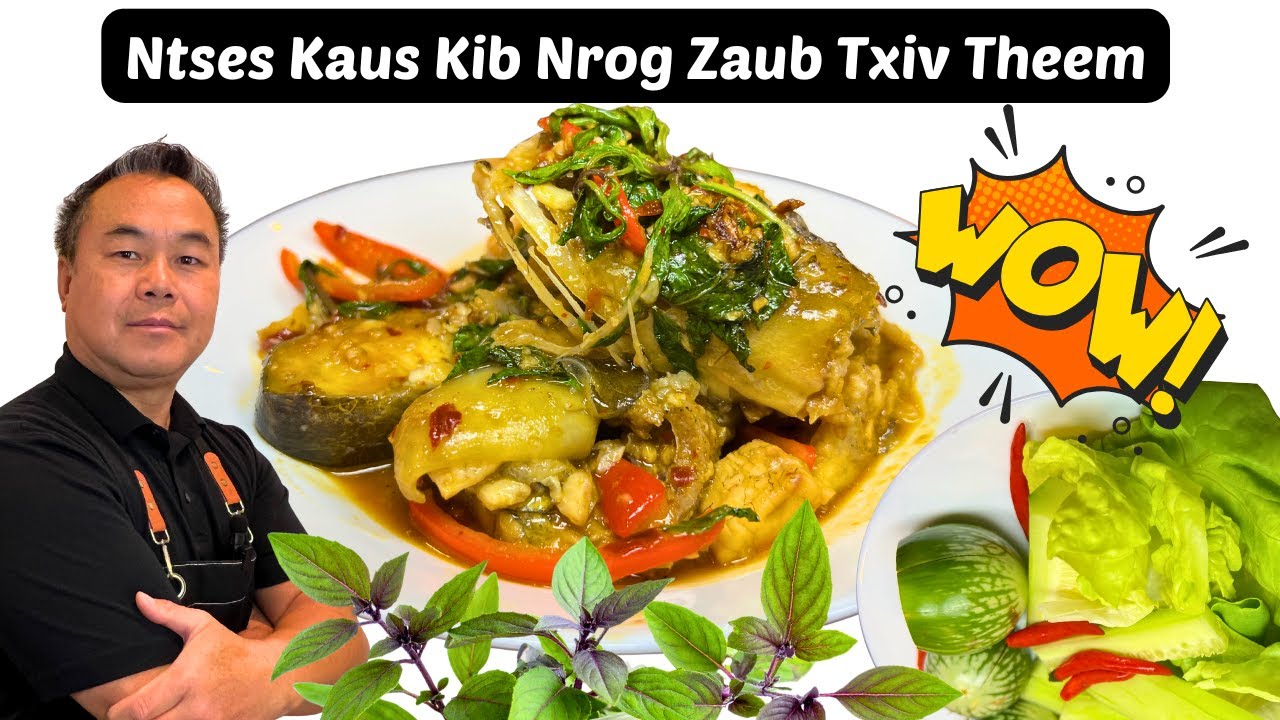 Ntses kaus kib xyaw zaub txiv theem
