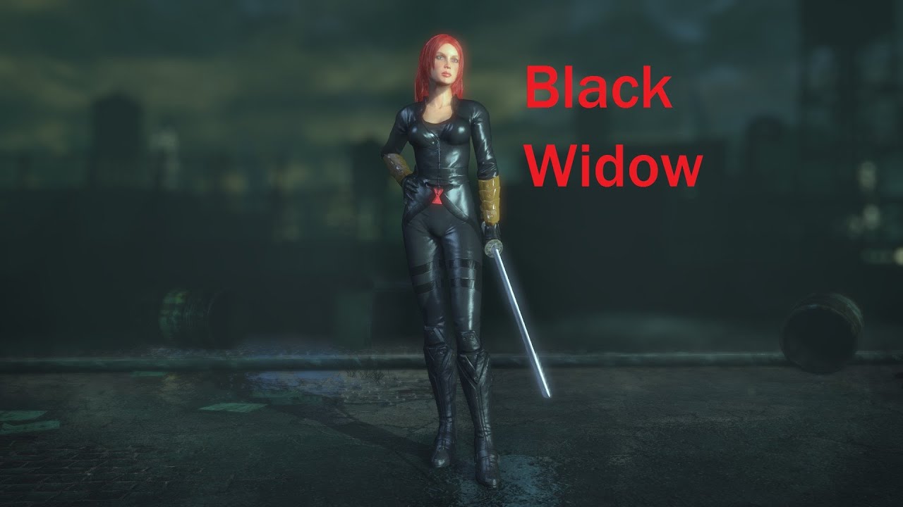 Batman Arkham City Black Widow Skin Mod