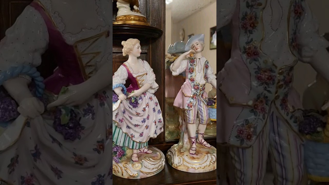 Antuque French porcelain figurines #antiques #Levy porcelain #art