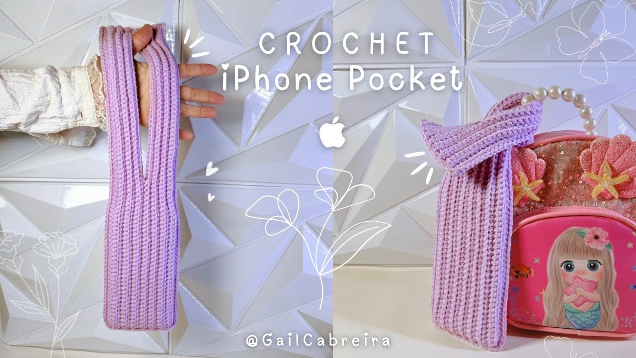 Crochet iPhone Pocket Inspired  | DIY Crochet Phone Holder 