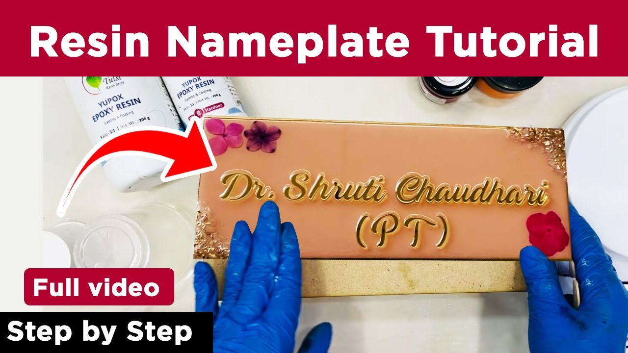 How to make Resin Desk Nameplate | Resin Nameplate Tutorial | Resin Art | Desk Nameplate Tutorial