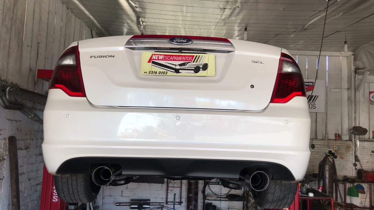 Fusion SEL 2.5 Catback Saída Ponteira Dupla Inox 4 Polegadas + Escape Esportivo - New Escapamentos