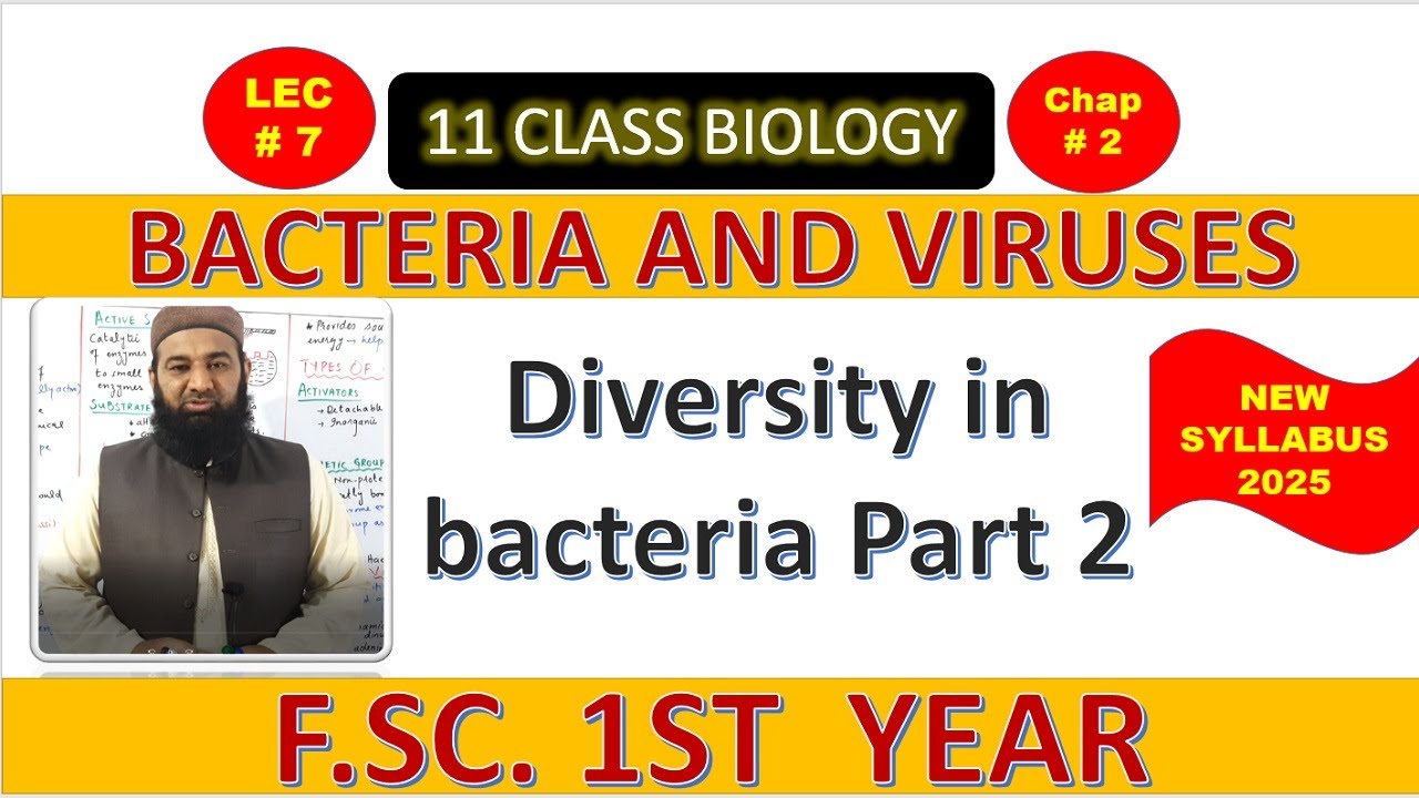 Diversity in bacteria | BACTERIA AND VIRUSES | Chapter 2| F.Sc. 1st Year Biology | L# 7