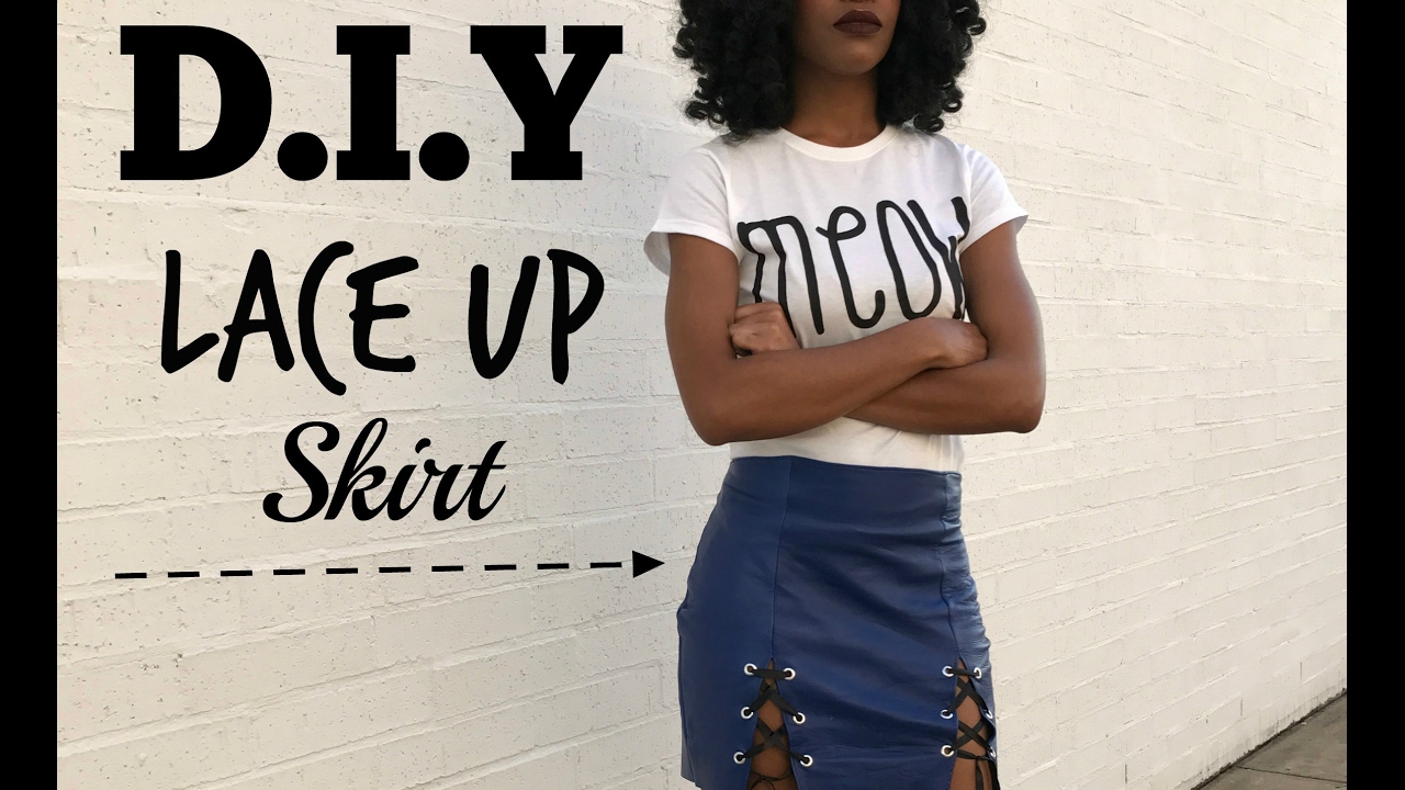 DIY Lace Up Skirt  (2017 Easy Beginner Sewing Tutorial)