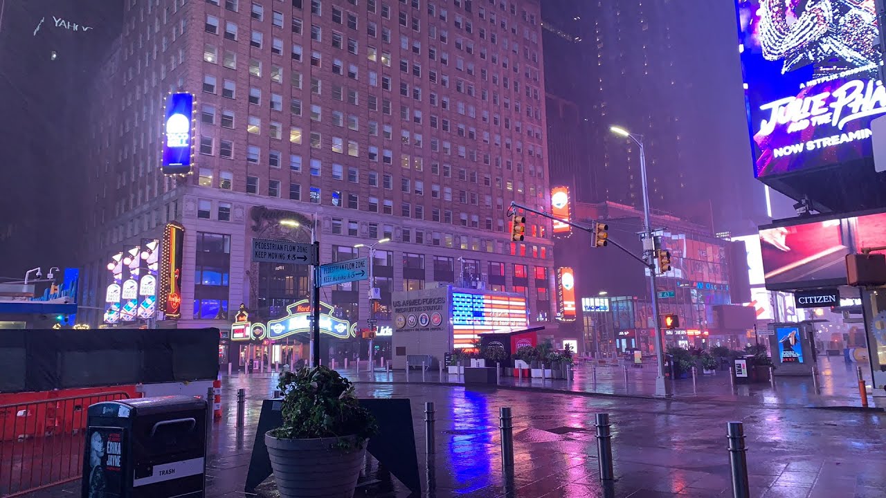 ⁴ᴷ⁶⁰ [3am] Walking in the Rain with Strong Winds | Narrated Livestream