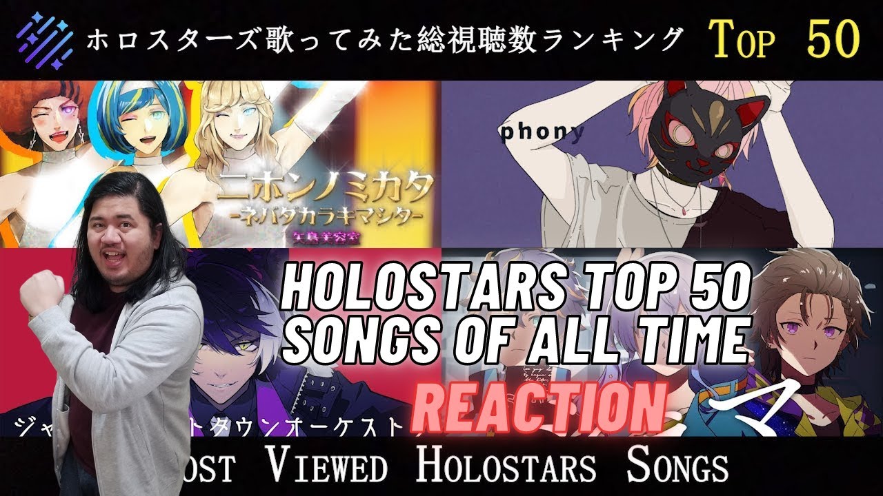 Holostars Reaction - Top 50 Most Viewed Songs of All Time! || RIZnote Went On A Rampage!!