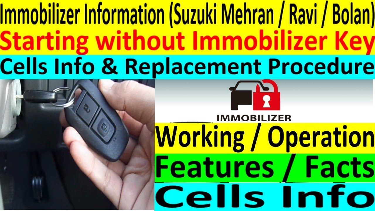 Car Immobilizer Information | Cells Info and Replacement | Suzuki mehran / Bolan / Ravi  | CarDepth