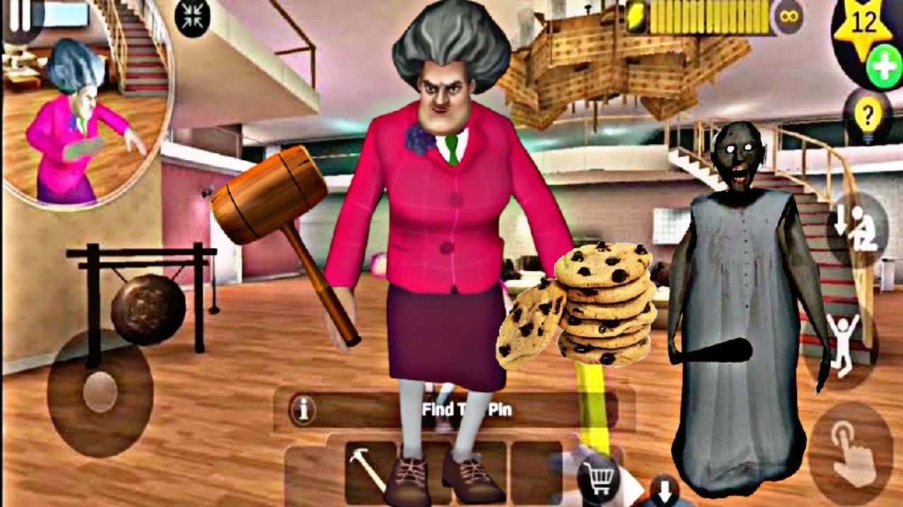 مقلب الكوكيز في المعلمة الشريرة l لعبة المعلمة الشريرة scary teacher 3d