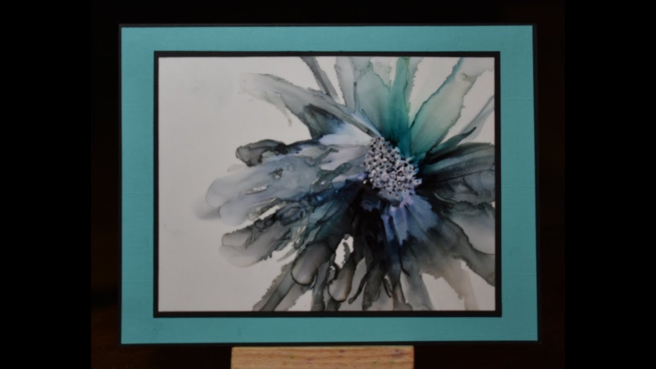 Mermaid Flower:  An alcohol ink tutorial