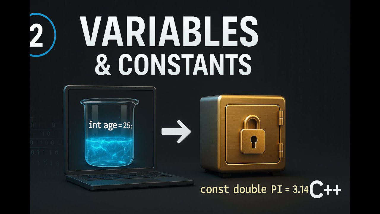 C++ Tutorial for Beginners #2 - Variables & Constants (Step-by-Step) | C++ For Placements