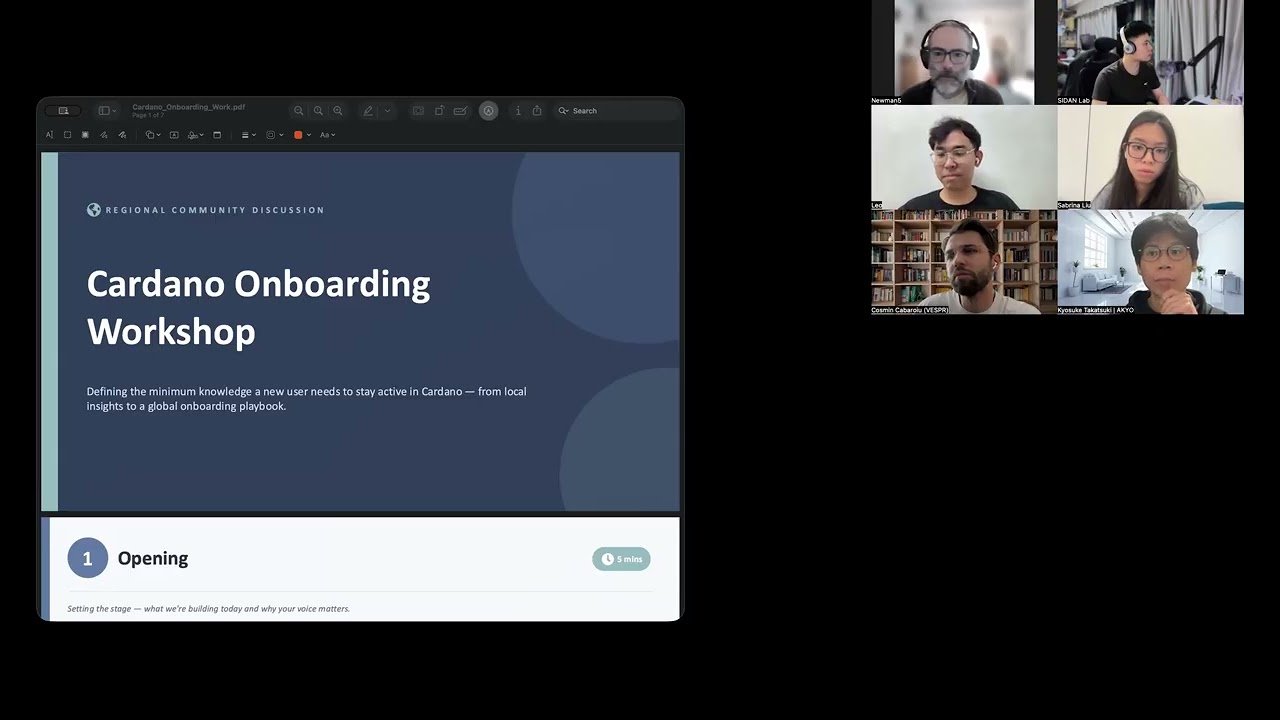 Gimbalabs ｜ VESPR - Cardano Onboarding Workshop Guideline：Regional Discussions with Builders