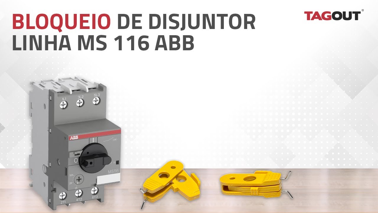 Dispositivo de Bloqueio de Disjuntor ABB MS 116 - Tagout