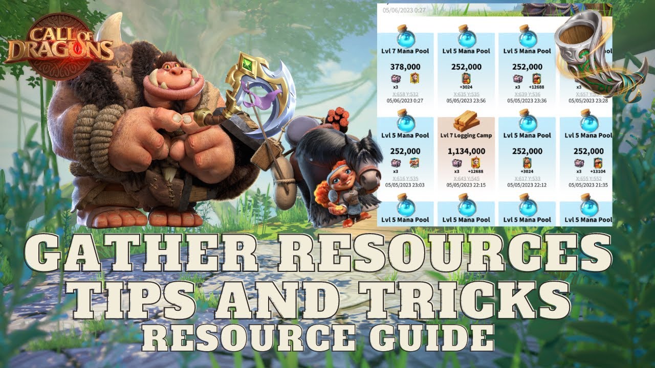 Gather Resources TIPS AND TRICKS! Resources GUDIE | Call of Dragons