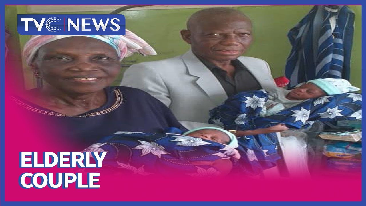 (Exclusive video) Elderly couple delivered of a set of twins