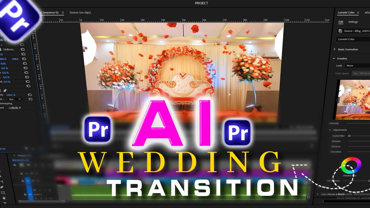 Trending AI  Maigical Wedding Decoration Transition || Full Tutorial in Hindi Premiere Pro