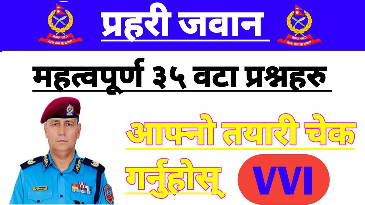 Police Jawan Questions 2081 | Bhugol | प्रहरी जवान लिखित प्रश्नपत्र2081