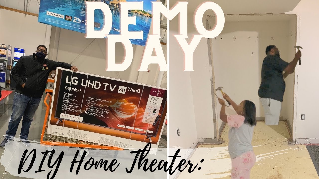 *NEW* DIY HOME THEATER: Demo Day!! HOME UPDATE!!
