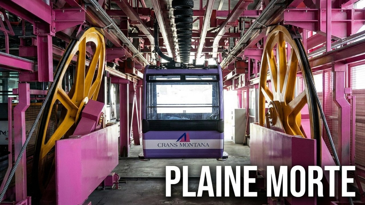 Funitel Plaine Morte (Start up, Bergfahrt, Shut down), Crans-Montana