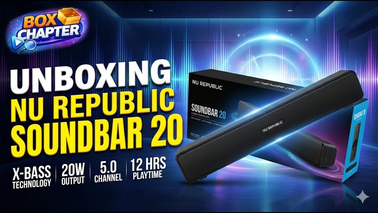 Nu Republic Soundbar 20 Unboxing & Review 🔊 | 20W X-Bass Soundbar | Best Budget Soundbar?