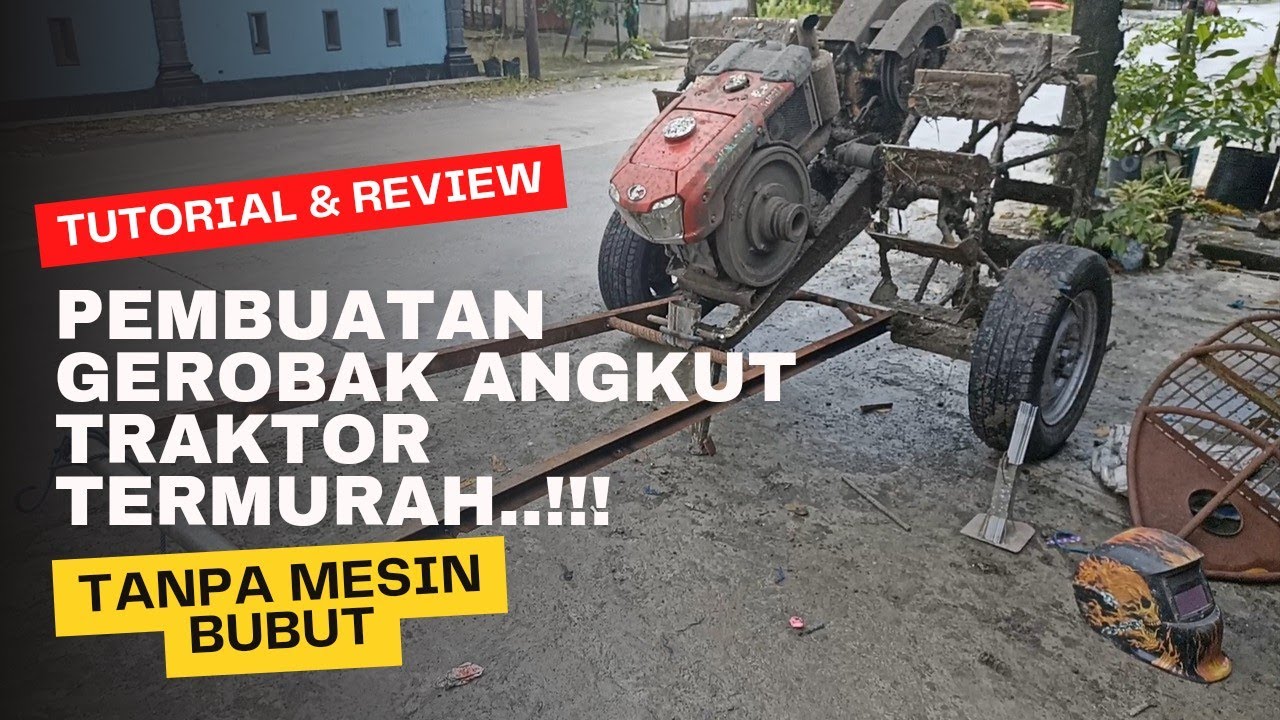 Gerobak Angkut Traktor Praktis Dan MURAH.. !!! VIRAL || pembuatan Tromol Roda Tanpa Mesin Bubut