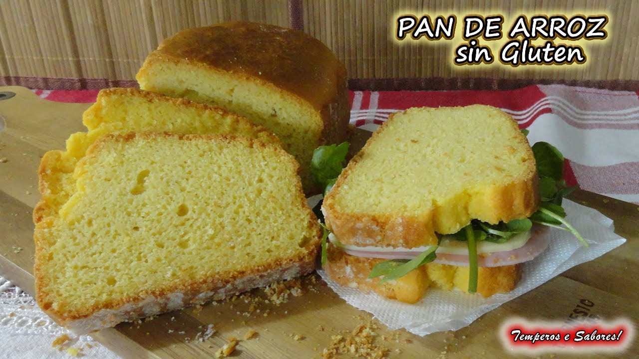 PAN DE ARROZ SIN GLUTEN, Especial para Celíacos, fácil, saludable y delicioso