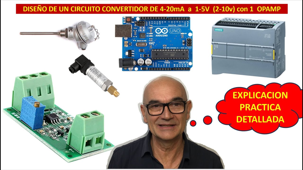 Circuito practico convertirdor 4-20mA a 1- 5V y 2-10V